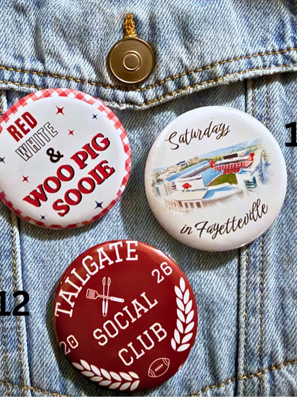 Arkansas Razorback Game Day Pin Set